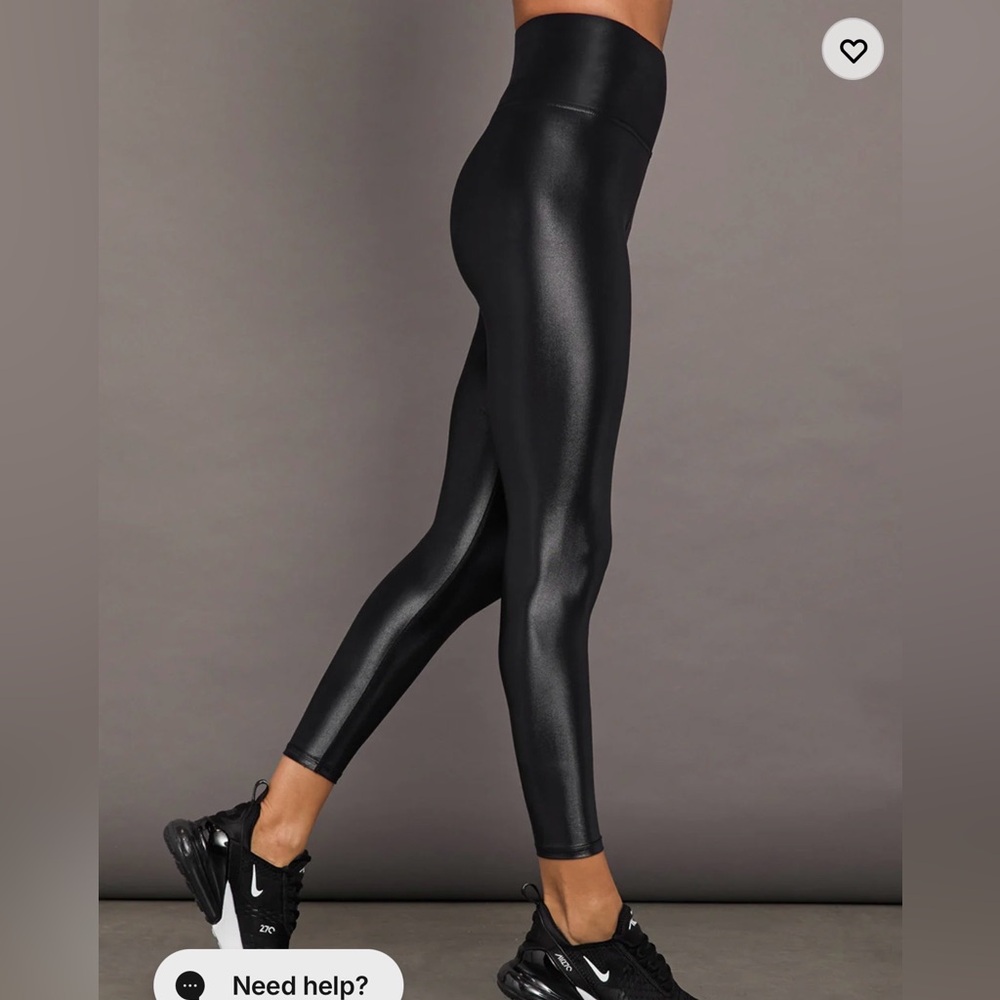 Carbon38 Shiny Black Leggings